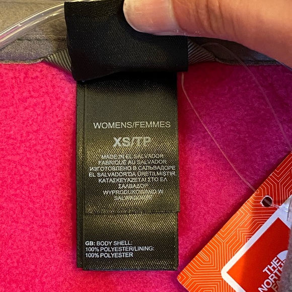 NWT The North Face Pink/Grey Wendy Jacket (XS) - Picture 3 of 4